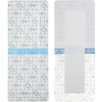25 Pcs Waterproof Shower Protector Bandage 4"x10" for Post Knee Replacement Hip Surgery Recovery Long Surgical Incision Adhesive Larger Wounds Cover Island Dressing Bordered Gauze