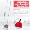 3 Pcs Broom and Dustpan Set 54 Inch Indoor Broom with Dust Pan Combo Set for Home Angle Broom and Dust Pan Kitchen Broom for Floor Cleaning view 2