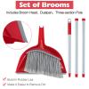 3 Pcs Broom and Dustpan Set 54 Inch Indoor Broom with Dust Pan Combo Set for Home Angle Broom and Dust Pan Kitchen Broom for Floor Cleaning view 4