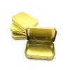AKOAK 4 Pcs 3.7 x 2.4 x 0.8 Inches Rectangular Empty Hinged Tins Box Containers for First Aid Kit,Survival Kits,Storage,Herbs,Pills,Crafts and More (Champagne gold) view 1
