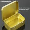 AKOAK 4 Pcs 3.7 x 2.4 x 0.8 Inches Rectangular Empty Hinged Tins Box Containers for First Aid Kit,Survival Kits,Storage,Herbs,Pills,Crafts and More (Champagne gold) view 3