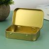AKOAK 4 Pcs 3.7 x 2.4 x 0.8 Inches Rectangular Empty Hinged Tins Box Containers for First Aid Kit,Survival Kits,Storage,Herbs,Pills,Crafts and More (Champagne gold) view 4