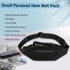 MEDMAX Diabetic Running Belt with Adjustable Waist, Insulin Pump Belt Holder Organizer Waist Pouch, Epipen Medical Fanny Pack Bag (Bag Only) (Black) view 3