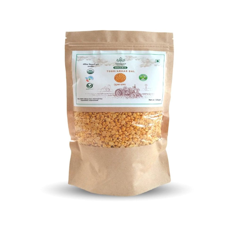 Prakritik Satva Toor Dal, Traditional Indian Split Yellow Peas - 2lb Bag