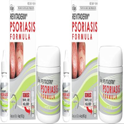Dr. Blaines REVITADERM Psoriasis Formula - Topical Cream with Coal Tar, Tea Tree Oil and Lavender Oil for Itching, Flaking, Dry, Cracked Skin Relief - 4 fl. oz. - Includes Travel Size Bottle (2-Pack)