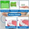 Denture Cleaner Box and Brush Set - 2 Pack Denture Bath Case with Basket + 2 Pack Denture Brush, Portable Denture Retainer Storage Box, False Teeth Brushes for Oral Care (Green and Dark blue) view 4