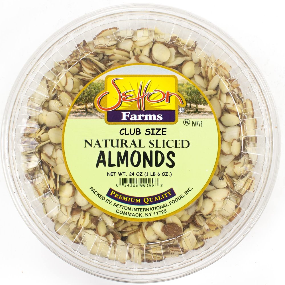 Almonds Natural Sliced | Non-GMO | Premium Quality | Bulk Value Size 24 Oz (1.5 Lb.)