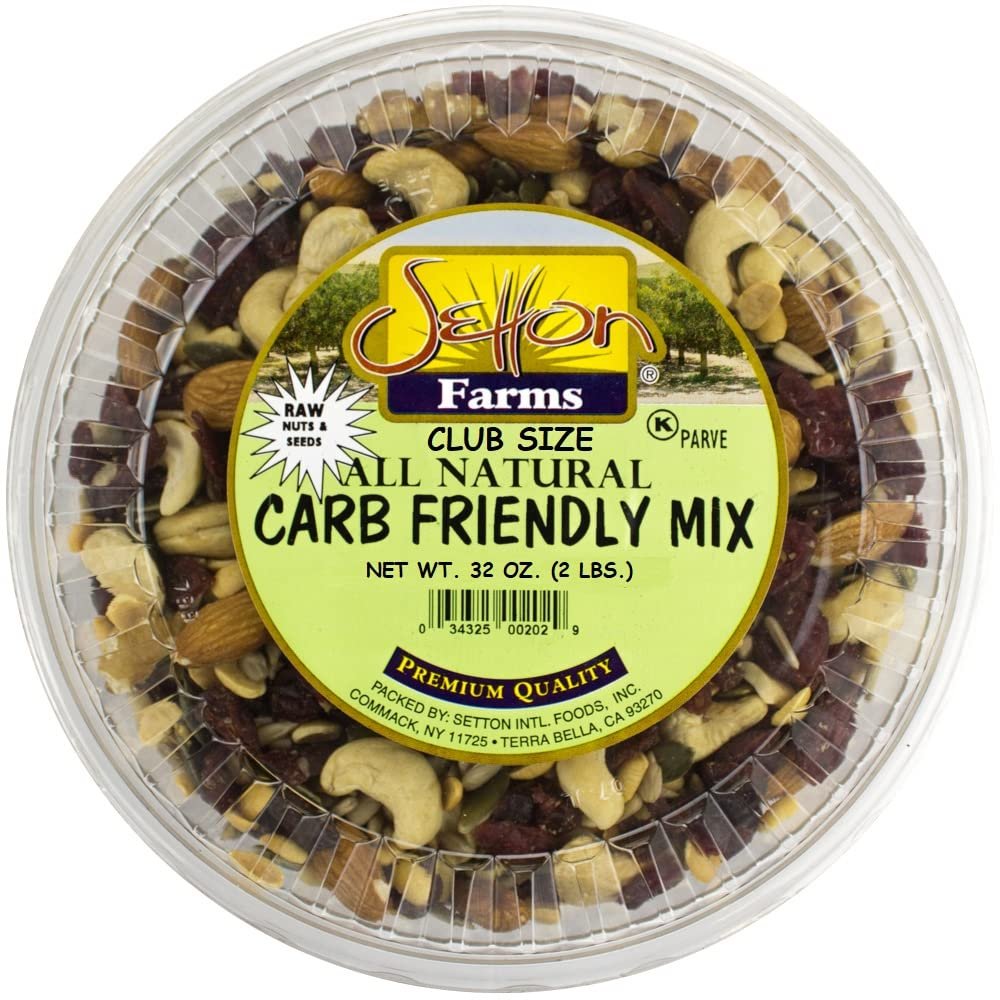 Carb Friendly Health Mix | Premium Quality | Bulk Value Size 32 oz. (With Cranberries, Sunflower Seeds, Pumpkin Seeds, Almonds, Cashews, Soynuts and Walnuts) (2 Lb.)