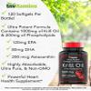 Antarctic Krill Oil 1000mg - 120 Softgels with Astaxanthin | 1000mg Red Krill Oil, 200 mg Phospholipids, 120 mg EPA, 80 mg DHA, 200 mcg Astaxanthin | Potent & Pure Omega-3 Cold Water Antarctic Krill view 3