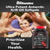 Antarctic Krill Oil 1000mg - 120 Softgels with Astaxanthin | 1000mg Red Krill Oil, 200 mg Phospholipids, 120 mg EPA, 80 mg DHA, 200 mcg Astaxanthin | Potent & Pure Omega-3 Cold Water Antarctic Krill view 4