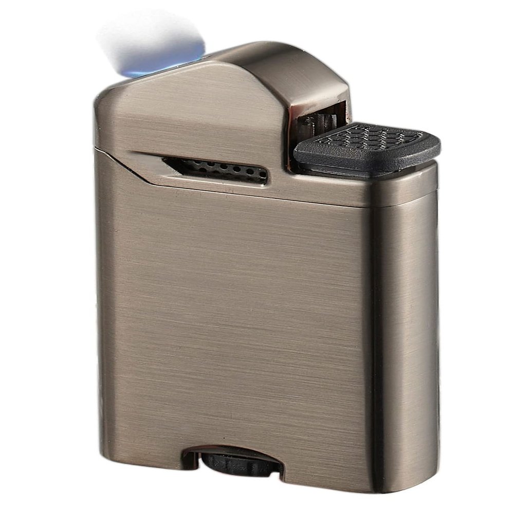 Visol Axis Torch Flat Flame Refillable Gas Butane Lighter, Windproof Adjustable Flame Lighter (Shipped Without Butane)