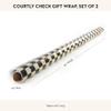 MACKENZIE-CHILDS 2-Pack Courtly Check Gift Wrap, Checkered Wrapping Paper, 60" Long view 4