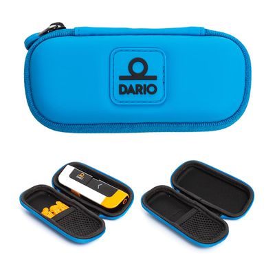 DARIO Diabetes Travel Case Bag For Glucose Monitor Kit & Other Diabetic Supplies (Small, Blue)