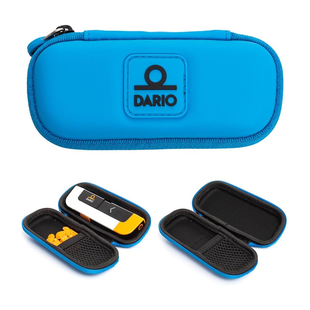 DARIO Diabetes Travel Case Bag For Glucose Monitor Kit & Other Diabetic Supplies (Small, Blue)
