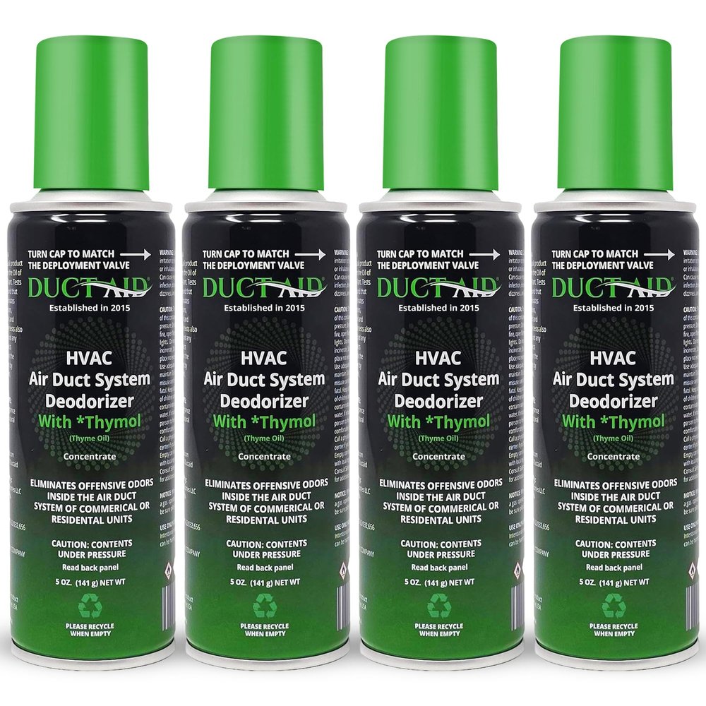 Air Freshener for HVAC Systems, Commercial, Residential & Cars| Made with Thyme extract, natural Plant based | Now available in a Concentrated Formula for maximum effectiveness (Pack 4)