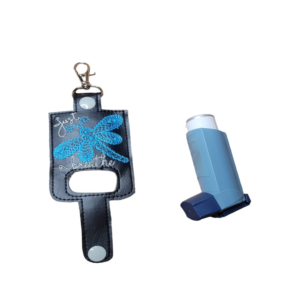 Bow Wow Pet Wear Just Breathe Dragonfly Inhaler Holder Key chain Key Fob