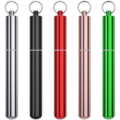 Aluminum Metal Storage Tube Container (5 Packs)Urekt Cute Small Pill Box Case Waterproof Joint Holder Fit in Pocket Purse Portable for Travel and Outdoors
