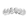 18K Gold-Plated Diamond-Shaped six-Tooth Braces with Silver Upper Teeth view 1