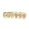 18K Gold-Plated Diamond-Shaped six-Tooth Braces with Silver Upper Teeth view 2