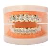 18K Gold-Plated Diamond-Shaped six-Tooth Braces with Silver Upper Teeth view 4