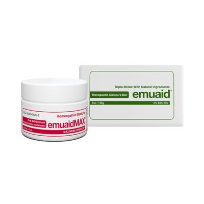 EMUAIDMAX Nail Fungus Eradicator Travel Kit - EMUAIDMAX Maximum Strength 0.5oz with Therapeutic Moisture Bar is also suitable for Cold Sores, Rashes, Psoriasis, Severe Boils and Bumps Nodules