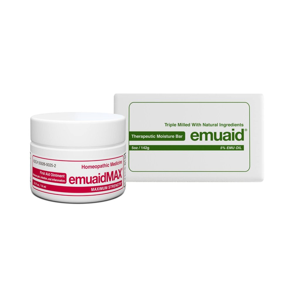 EMUAIDMAX Nail Fungus Eradicator Travel Kit - EMUAIDMAX Maximum Strength 0.5oz with Therapeutic Moisture Bar is also suitable for Cold Sores, Rashes, Psoriasis, Severe Boils and Bumps Nodules
