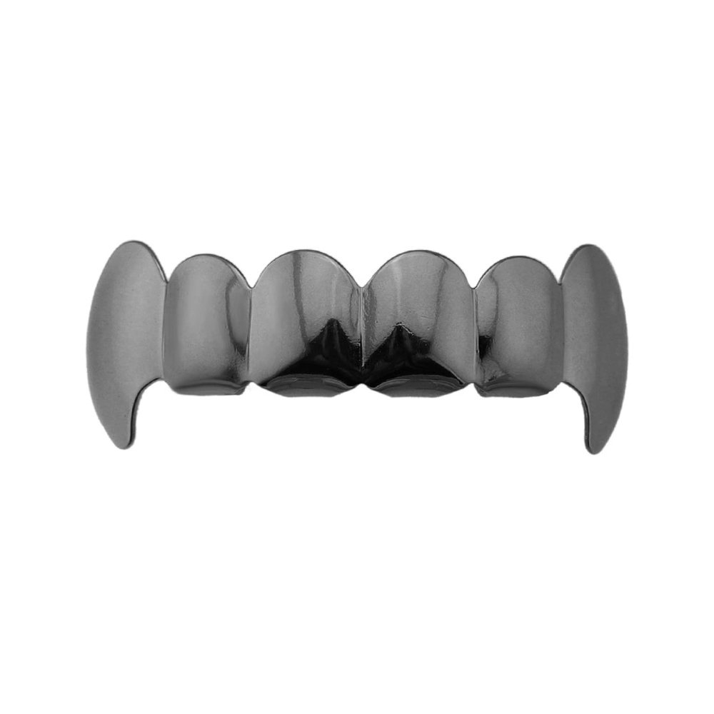 Braces Real Gold electroplated Gold Braces Trendy Ornament, Black Upper Fangs