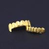 Braces Real Gold electroplated Gold Braces Trendy Ornament, Black Upper Fangs view 2