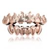18 Real Gold Plated Smooth Braces Trendy Fashion Artificial dentures, Silver Upper Teeth (Braces) view 2
