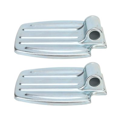 1 Pair Aluminium Alloy Wheelchair Footrest, Textured Surface Lightweight Wheelchair Leg Rest Wheelchair Foot Pedal Wheelchair Foot Straps