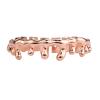 10 Tooth Drops 18K Real Gold Braces Personalized Trend Customization, Rose Gold view 2