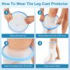 Waterproof Extra Wide Leg Cast Cover for Shower Adults, Extra Large Leg Shower Cover with Non-Slip Bottom, Watertight Foot Protector for Plus Size Adults Surgery Shower Boot view 4