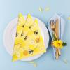 Whaline Bee Paper Napkins 6.5 x 6.5 Inch Bumblebee Daisies Print Disposable Luncheon Napkins Yellow Honeycomb Lunch Napkins for World Bee Day Spring Summer Dinner Buffet Tableware Supplies, 80 Pack view 4