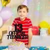 13 Official Teenager Cake Topper-13th Birthday Cake Pick Decorations for Teen 13th Birthday Party Supplies (Black flash) view 4