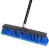 18 Inches Outdoor Push Broom Heavy Duty Shop Broom with 63" Long Handle for Deck Driveway Garage Yard Patio Concrete Floor Cleaning(Blue) view 1