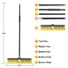 18 Inches Push Broom Outdoor- Heavy Duty Broom with 63" Long Handle for Deck Driveway Garage Yard Patio Concrete Floor Cleaning view 4