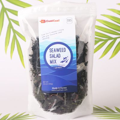 Korean Assorted Seaweed Salad Kit 3.53oz, Serves 12 - Ready-to-Eat, 8 Premium Seaweeds, Easy-to-Prepare, Nutritious Side Dish