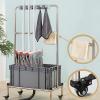 Broom And Mop Holder Put Wet Mops,Broom Holder Organizer,Floor Standing Cleaning Tool Cart Storage,movable Commercial Mop Rack,cleaning Supplies Organizer,for Garden Garage Organizer ( Size : 6slots ) view 2