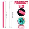 6pcs Replacement Straws for Owala FreeSip 24oz 32oz, Reusable Plastic Straws with Cleaning Brush for Owala Water Bottle 24 oz 32 oz and Flip 25 oz, Tumbler Accessories (Colorful) view 2