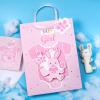 LeZakaa 16" Baby Rabbit Gift Bags with Tissue Paper, Butterfly Gift Tag and Card, Pink Gift Bag with Rabbit Suit & Baby Girl Lettering Design for Baby Shower, Little One, 1st Baby Girls' Birthday view 2