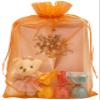 Jexila 50 Pack Orange Organza Gift Bags 8X12 inch Mesh Drawstring Pouch Easter Goodie Candy Treat Bag for Kids Halloween Easter Party Favor view 1