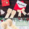 24 Yards Christmas Velvet Wrapping Ribbon, 8 Roll Silk Frayed Handmade Velvet Ribbon for Wedding Bouquet Invitation Christmas Wreaths Decor Gift Wrapping Cards DIY (Ivory,2 Inch) view 3