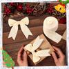24 Yards Christmas Velvet Wrapping Ribbon, 8 Roll Silk Frayed Handmade Velvet Ribbon for Wedding Bouquet Invitation Christmas Wreaths Decor Gift Wrapping Cards DIY (Ivory,2 Inch) view 4