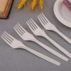 100% Eco Friendly Compostable Forks Disposable Forks Cornstarch Based 50 Large Disposable Utensils (6.7 in.) Durable and Heat Resistant Alternative to Plastic Forks Party Supplies view 2