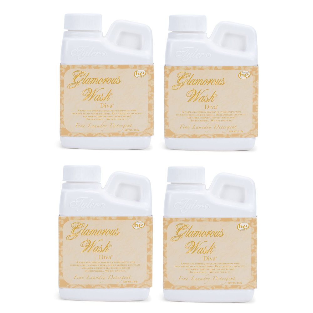 Tyler Glamorous Wash 4 ounce Fine Laundry Detergent Pack of 4, Diva