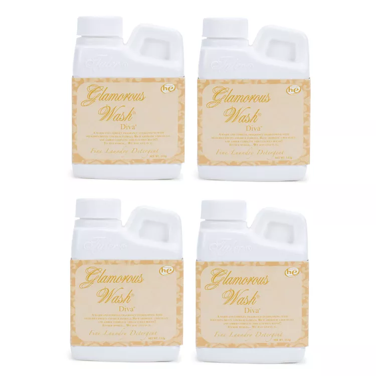 Tyler Glamorous Wash 4 ounce Fine Laundry Detergent Pack of 4, Diva