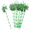 ABOOFAN Pineapple 50pcs Hawaiian Straws Paper Tropical Tree Straws Cocktails Drinking Straws Summer Beach Luau Party Supplies Luau Party Decorations view 1