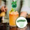 ABOOFAN Pineapple 50pcs Hawaiian Straws Paper Tropical Tree Straws Cocktails Drinking Straws Summer Beach Luau Party Supplies Luau Party Decorations view 3