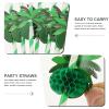 ABOOFAN Pineapple 50pcs Hawaiian Straws Paper Tropical Tree Straws Cocktails Drinking Straws Summer Beach Luau Party Supplies Luau Party Decorations view 4