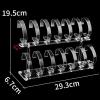 AAGAZA Show Case Stand Transparent C Shape Show Universal Portable Acrylic Multi Tier Organizer, Stand Wrist Watch Displays Rack Holder, 2 Tier/1547 (Color : 2 Tier) view 2